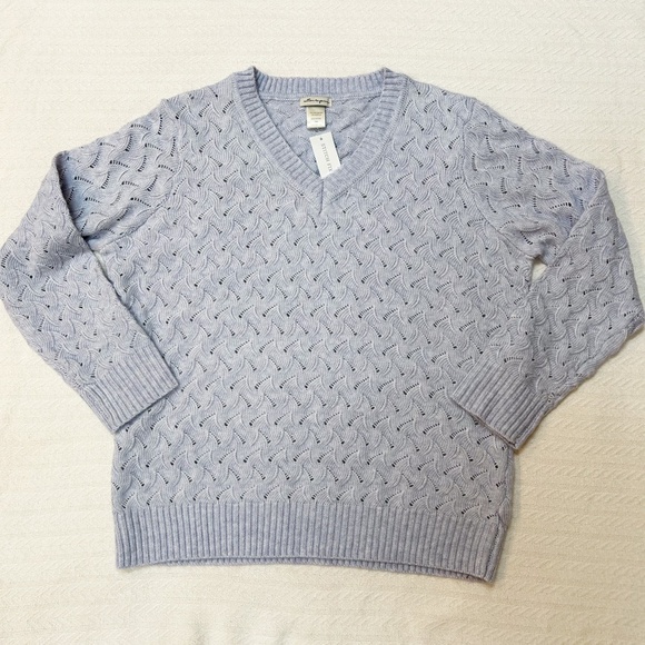 NWT STITCH FIX Cotton Emporium Callen V Neck Light purple/periwinkle Sweater XXL - Picture 3 of 11